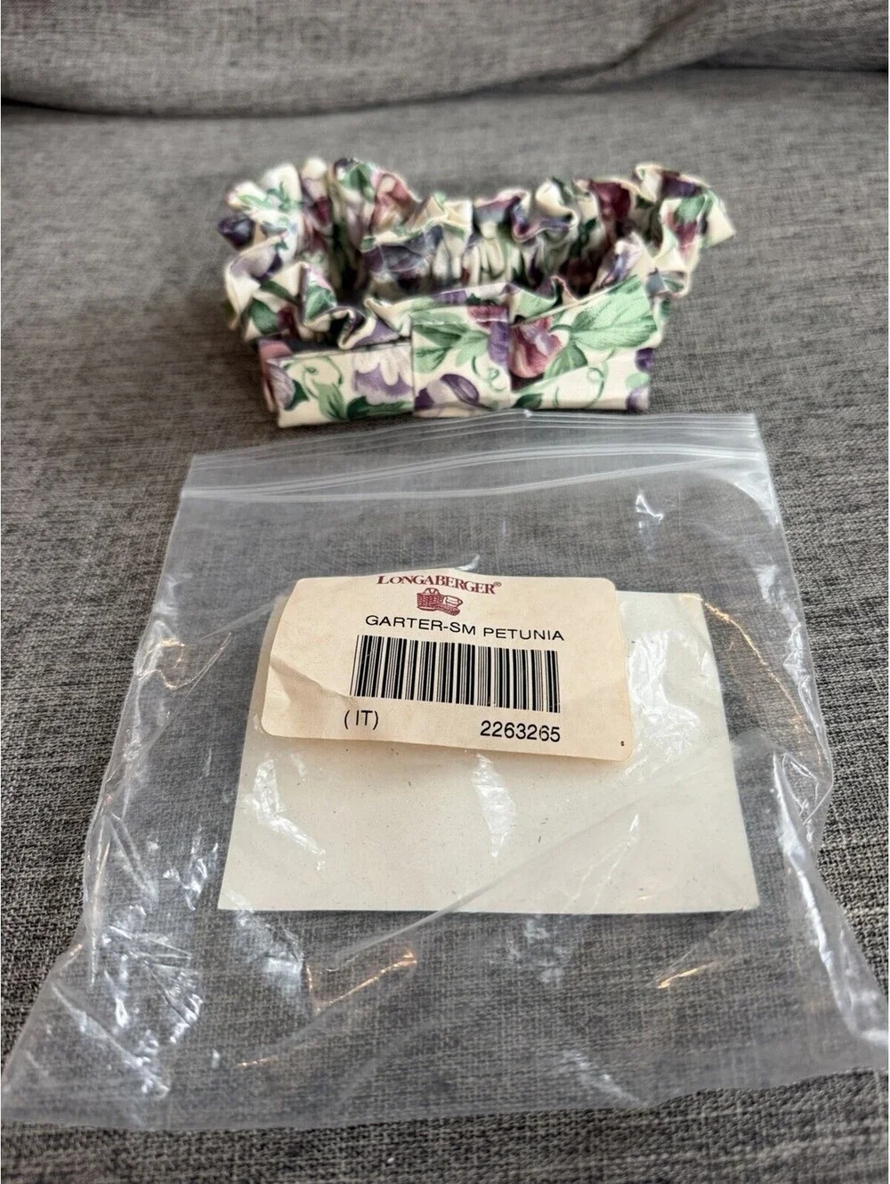 Longaberger Small Garter In Petunia New In Package #2263265
